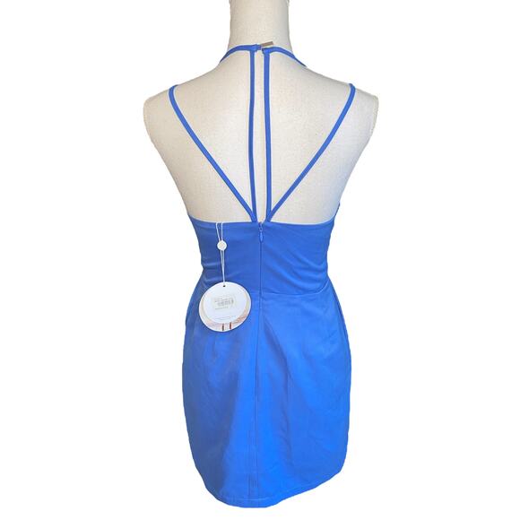 Finders Keepers Precious Memories Dress Amparo Blue Nude Women’s Small - Picture 3 of 13